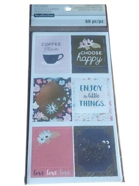 RECOLLECTIONS Stickers Autocollants Pegatinas only  28 pc used